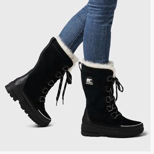 SOREL Tivoli IV Tall Waterproof Black Lace Up Boots Size 7.5